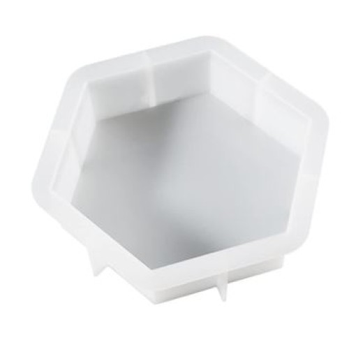 Matrita din silicon hexagonala mare incorporat obiecte in rasina epoxidica