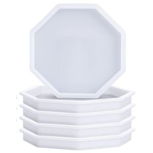 Matrita pentru coaster, din silicon, kit pentru suport pahare de rasina epoxidica octogonal